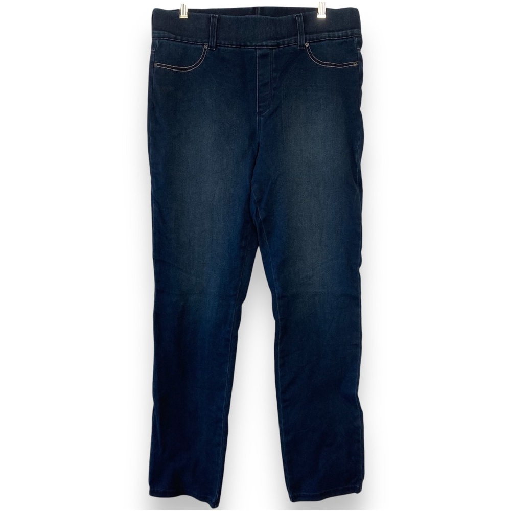 NYDJ Women's "Marilyn Straight" Pull On Stretch Jean Denim Leggings--Size 12